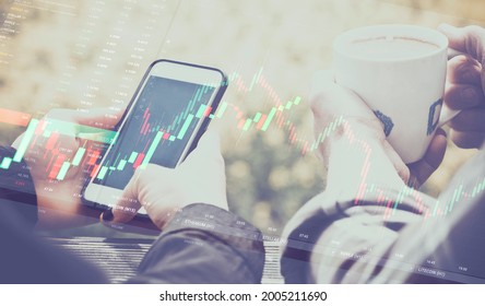 Young People Invest Stock Market Morning Stock Photo 2005211690