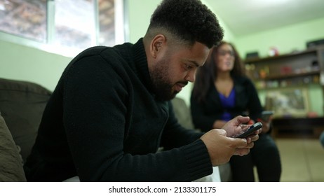 Young People Looking At Phone Screens Group Staring At Smartphone