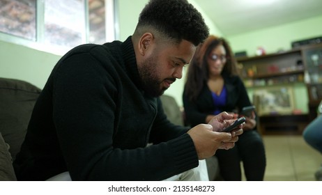 Young People Looking At Phone Screens Group Staring At Smartphone