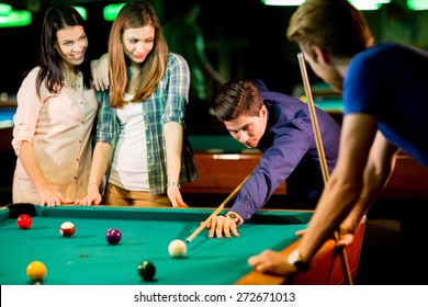 Young People Playing Pool