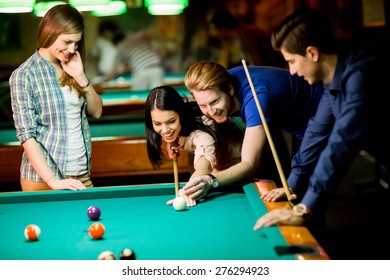 Young People Playing Pool