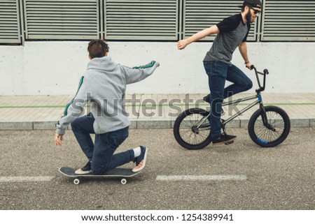 Similar – Image, Stock Photo I’m already practicing for the Tour de France…