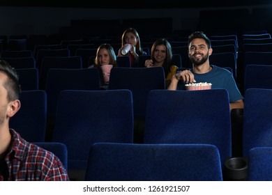 Young People Watching Movie Cinema Theatre Stock Photo 1261921507 ...