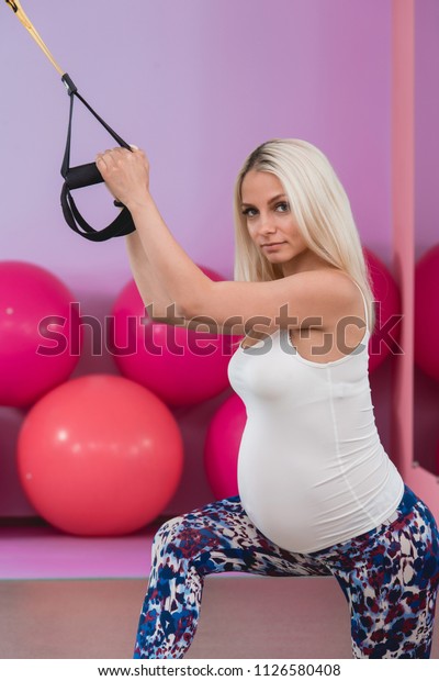 Nurse gym preggo tugging