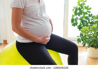 Happy Pregnant Eating Vegetable Saladhealthy Food Stock Photo (Edit Now ...