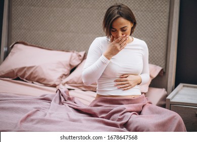 Young Pregnant Woman Having Toxicosis In First Trimester