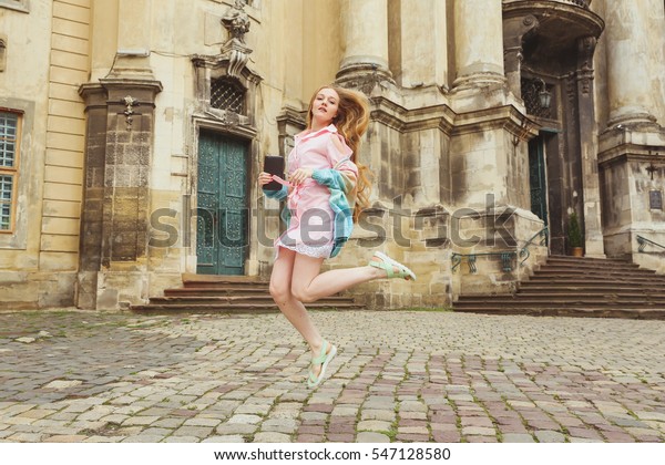 Young Pretty Girl Extra Long Blonde Stock Photo Edit Now 547128580