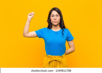 397 Raising hands latina woman Images, Stock Photos & Vectors ...