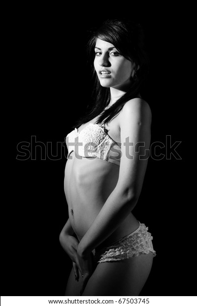 Black Hands White Pussy - Young Pretty Sexy Sensual Woman Posing Stock Photo (Edit Now ...