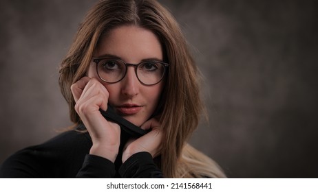 Young Pretty Woman In Her Mid 20s - Portrait Shot - Studio Photography