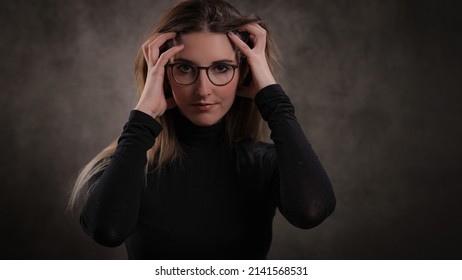 Young Pretty Woman In Her Mid 20s - Portrait Shot - Studio Photography