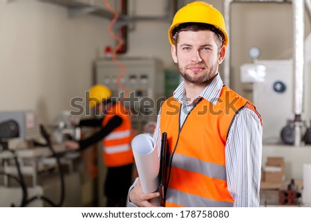 Similar – Foto Bild hard hat area Baustelle