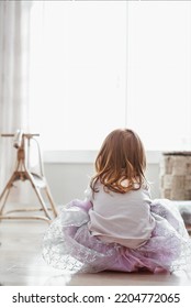 Young Redhead Child Dressed As A Ballerina