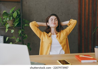 Young Relaxed Calm Successful Employee Business Stock Photo 2207973987 ...