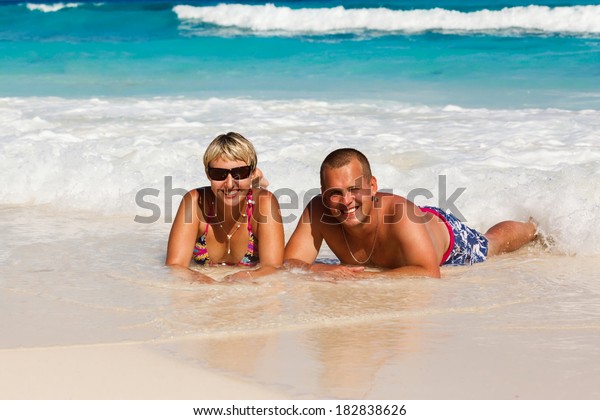 Young Romantic Couple White Young Man Stock Photo Edit Now 182838626