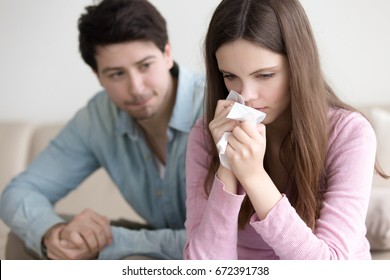 Young Sad Woman Crying Wiping Tears Stock Photo 672391738 | Shutterstock