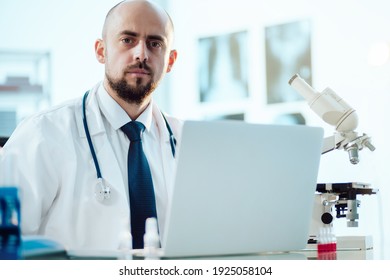 Young Scientist Sitting Table Medical Laboratory Stock Photo 1925058104 ...