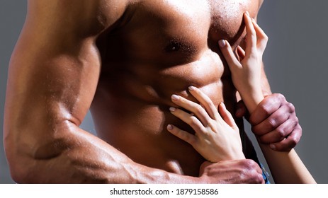 Young sexy couple lifestyle moments. Sensual lovers enjoying intimacy