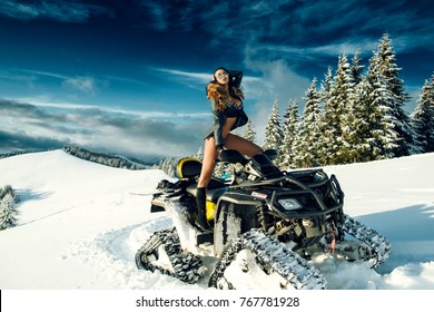 Snowmobile sexy girl
