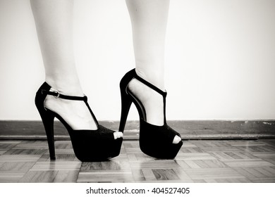 Young Sexy Woman Feet Black High Stock Photo 404527405 | Shutterstock