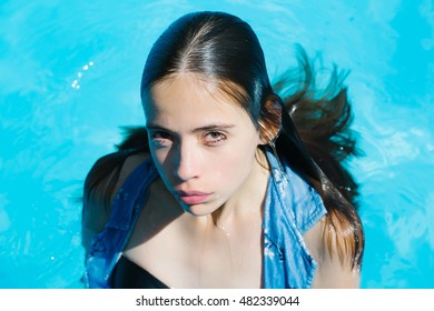 Young Woman Swimming Undewater Swimming Pool Stock Photo (Edit Now ...