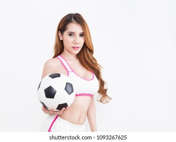 Young Sexy Woman Sports Ware Soccer Stock Photo 1093267625 | Shutterstock