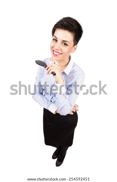 Young Short Hair Woman Formal Clothes Stock Photo Edit Now 254592451