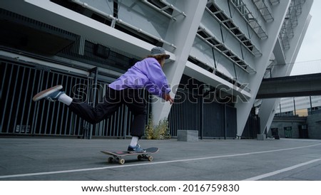 Similar – Image, Stock Photo skateboarding Lifestyle