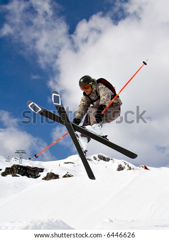 Similar – Image, Stock Photo ski-cross Style Joy