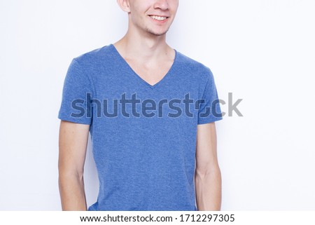 Similar – young handsome guy in denim shorts