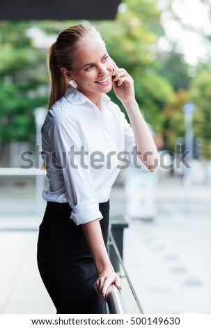 Similar – Woman call business happy