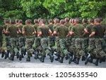 Young solders training