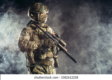 Young Soldier Russian Military Forces Stand Stock Photo 1582612258 ...