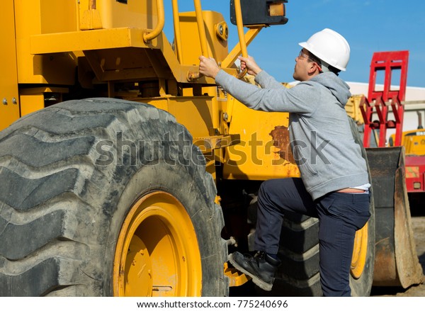 Young Specialist Getting Yellow Forklift Operator Stock Photo Edit Now 775240696