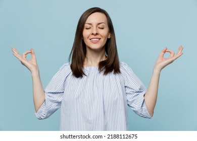 Young Spiritual Tranquil Woman She 20s Stock Photo 2188112675 