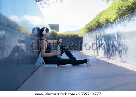 Similar – Image, Stock Photo Checking the time during busy day in Chiang Mai