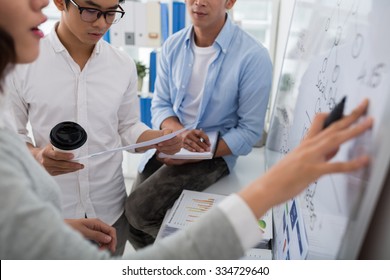 Young Startup Team Planning Their Work, Selective Focus