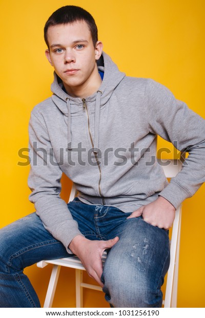 Young Student Guy Short Hair Problem Royalty Free Stock Image