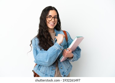 Young Student Woman Isolated On White Background Proud And Self-satisfied