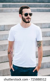 Hipster Handsome Male Model Beard Wearing Stock Photo (Edit Now) 679579249