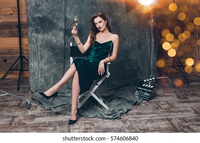 sexy green velvet dress