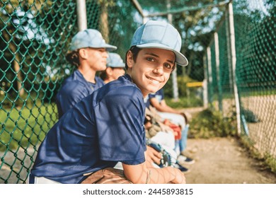 A Young teen boy play baseball on a playground - Powered by Shutterstock