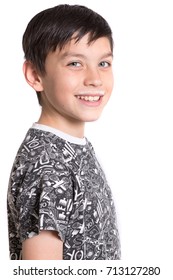 Young Teenage Boy With A Milk Moustache After Drinking Milk