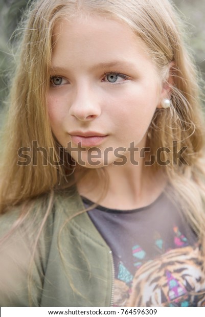 Young Teenage Girl Dark Blonde Hair Stock Photo Edit Now 764596309