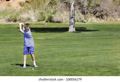 Young Teenage Golfer