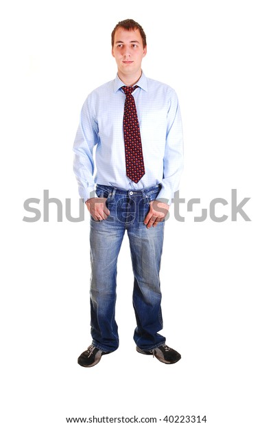 jeans dress shirt and tie