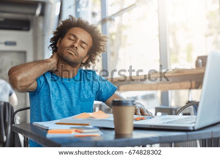 Similar – Image, Stock Photo face-book Face Human being