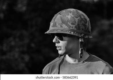 Young US Soldier In Vietnam War Era