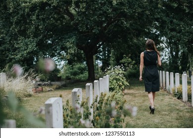 Young Widow At The Grave