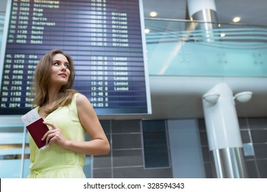 Young Woman At The Airport